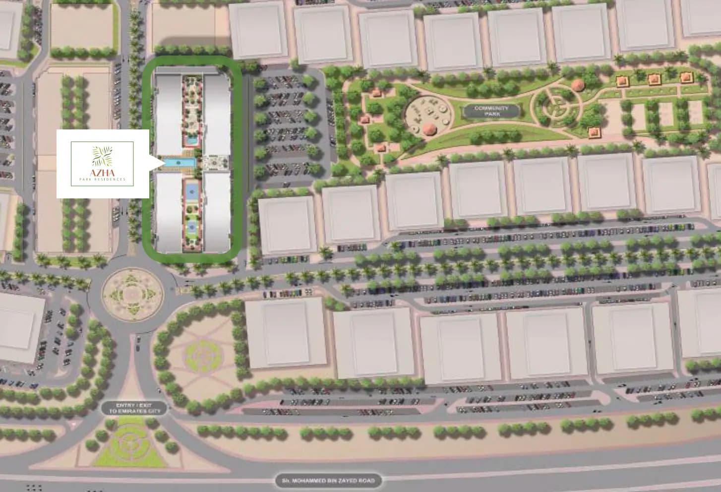 Azha Park Residences masterplan