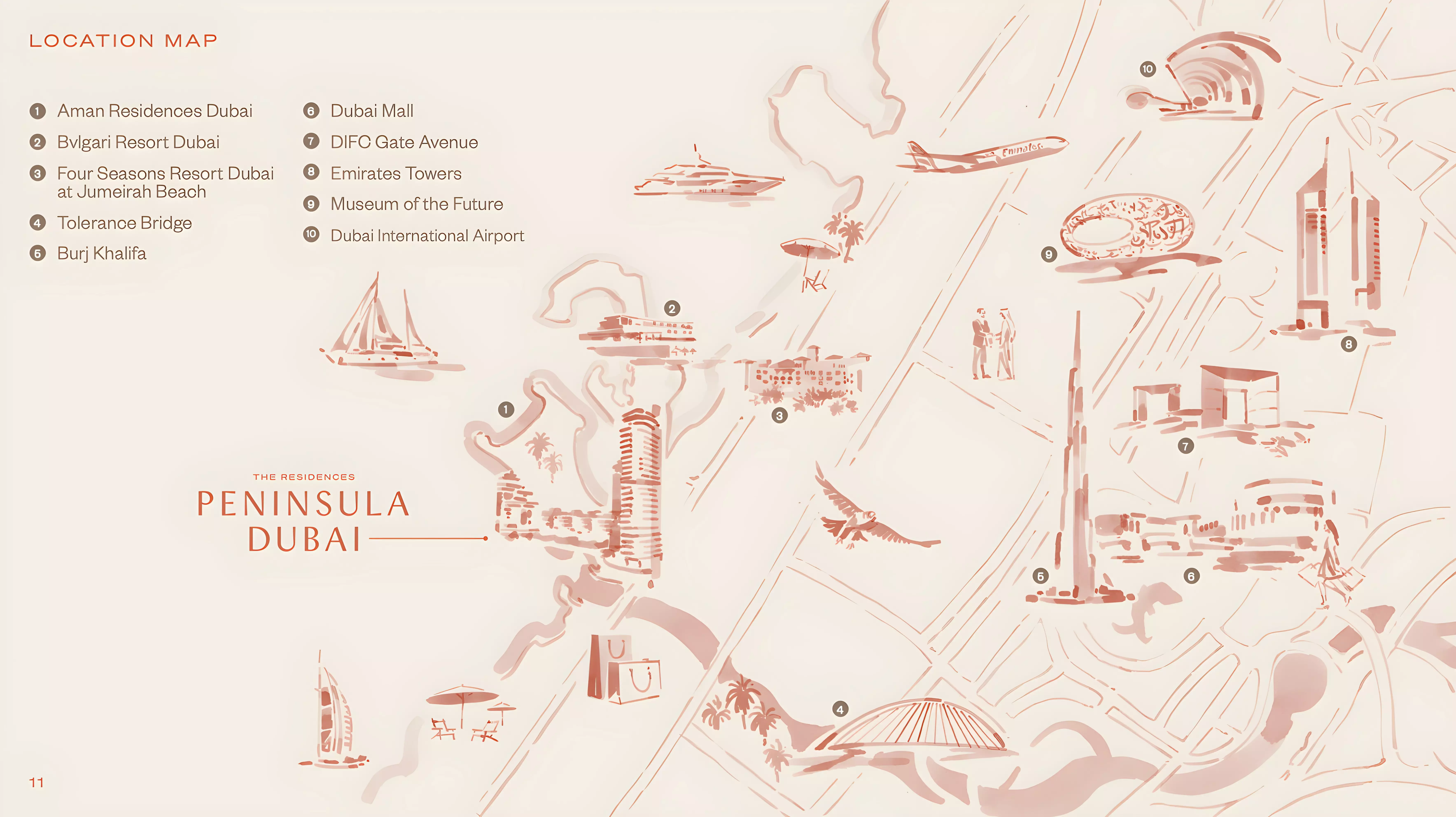 Peninsula Dubai Residences Tower 2 masterplan