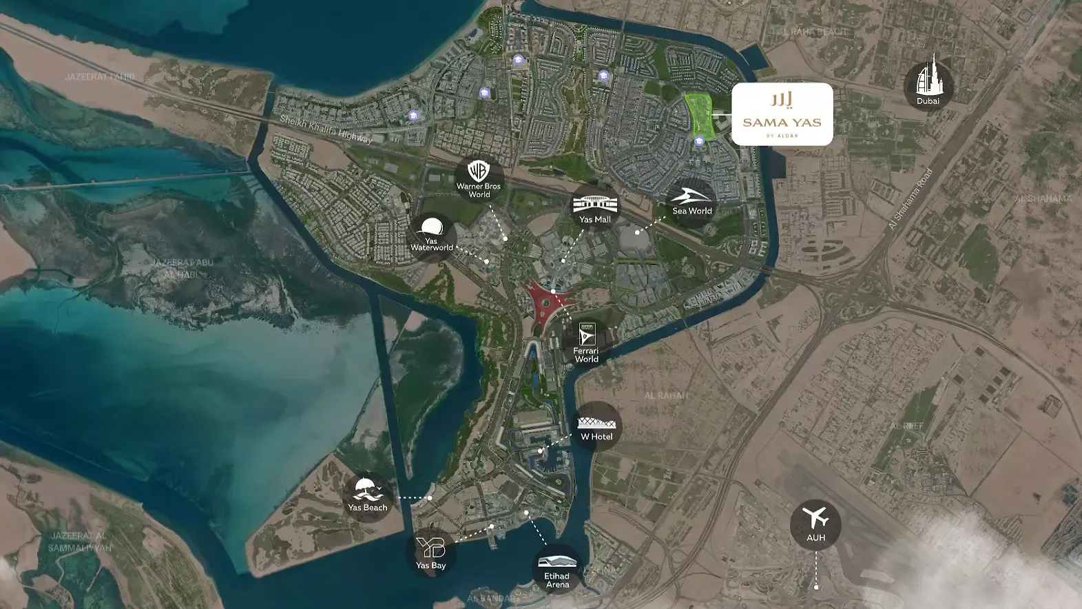 Sama Yas By Aldar Properties masterplan