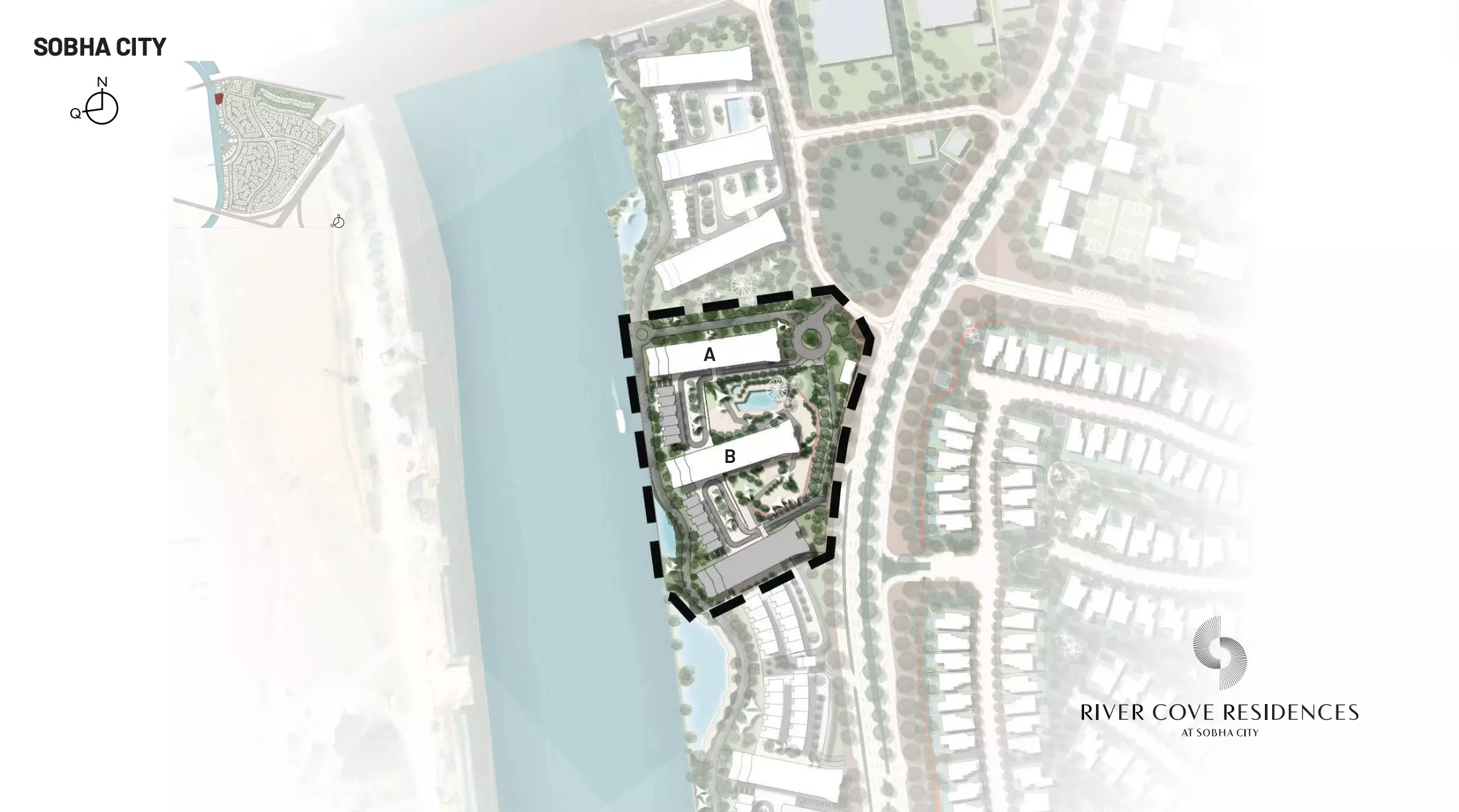 River Cove Residences at sobha city masterplan