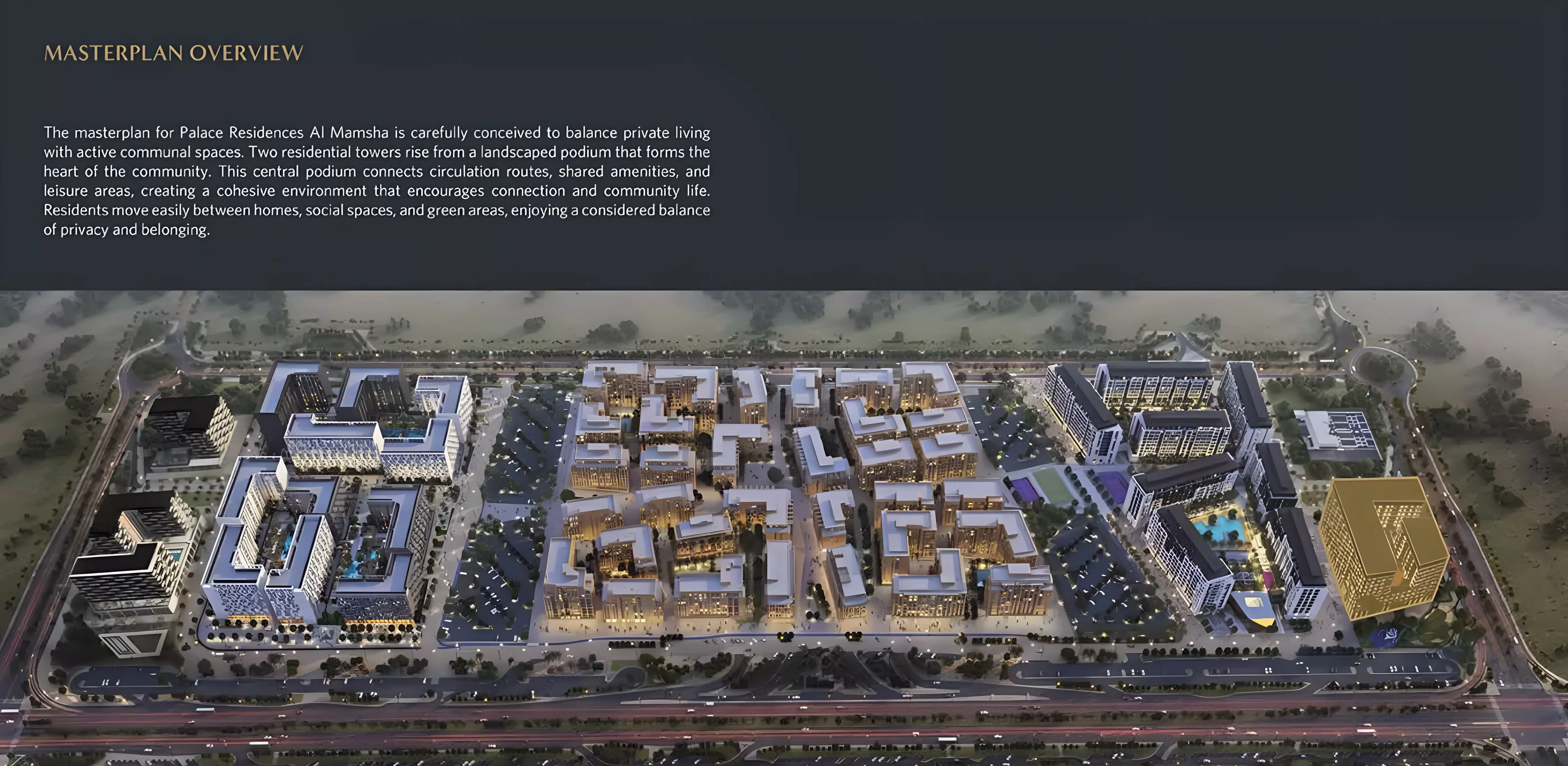 Palace Residences Al Mamsha masterplan