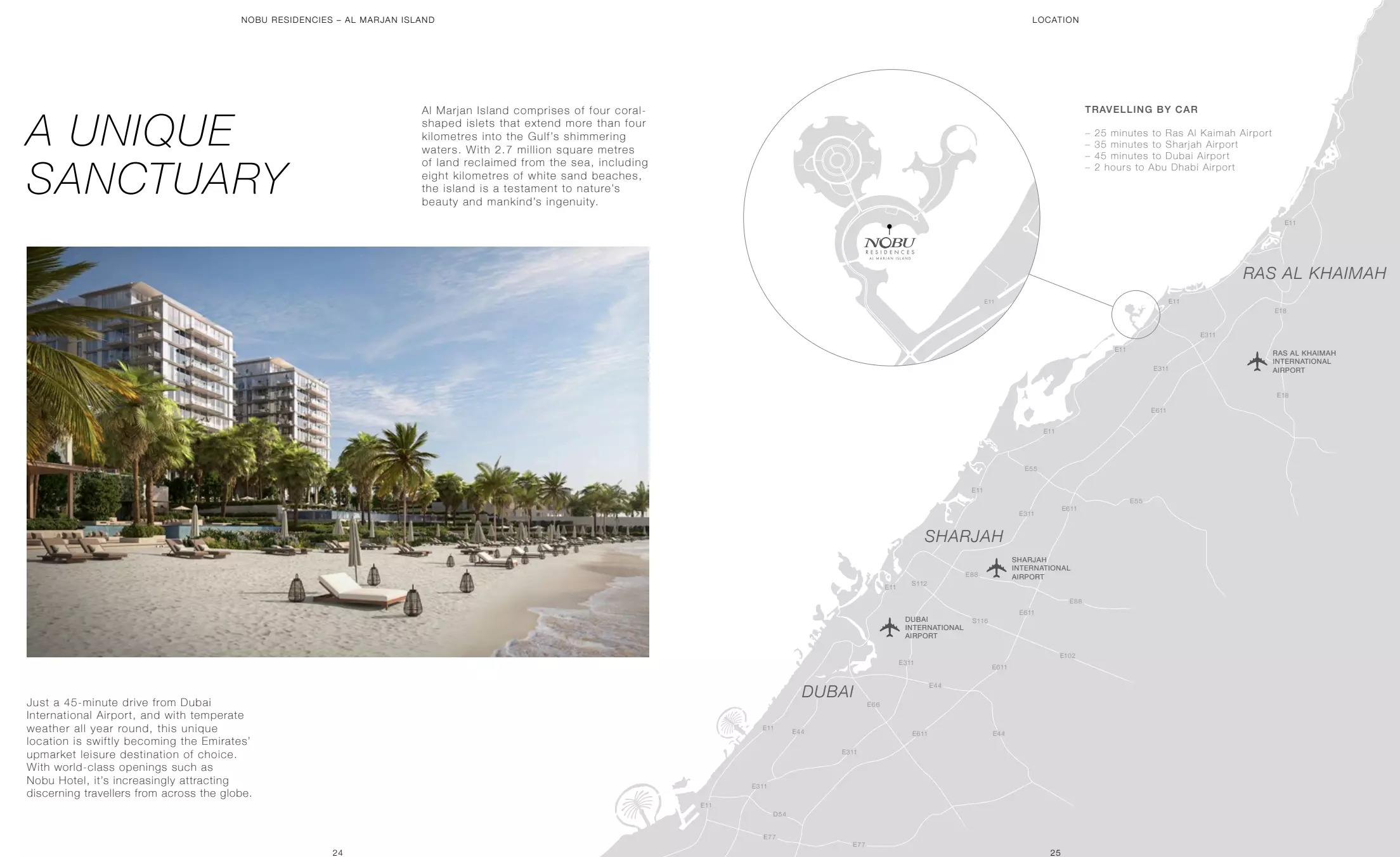 Nobu Hotel & Residences Al Marjan Island masterplan