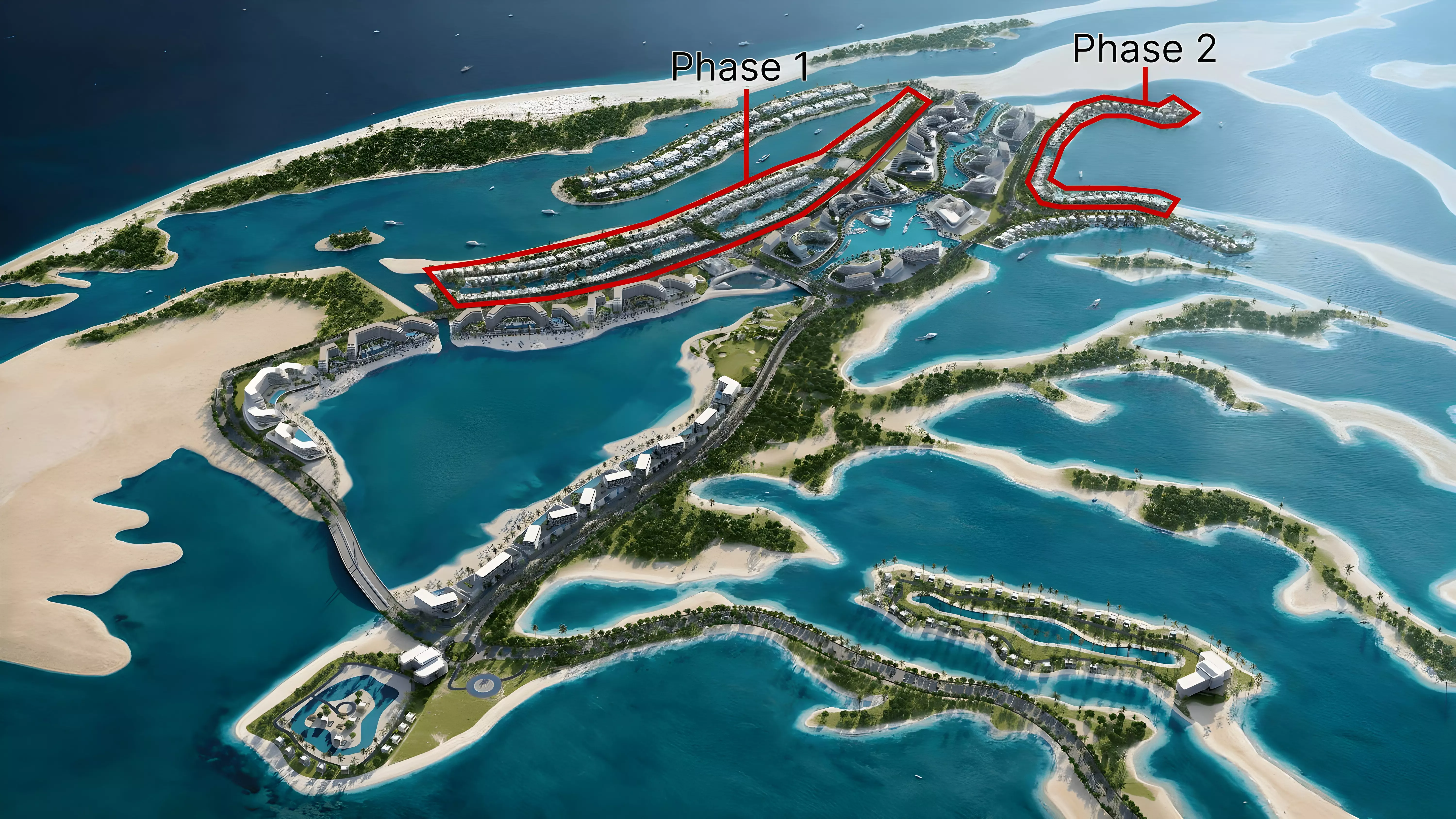 Sobha Siniya Island Villas Phases 2 masterplan