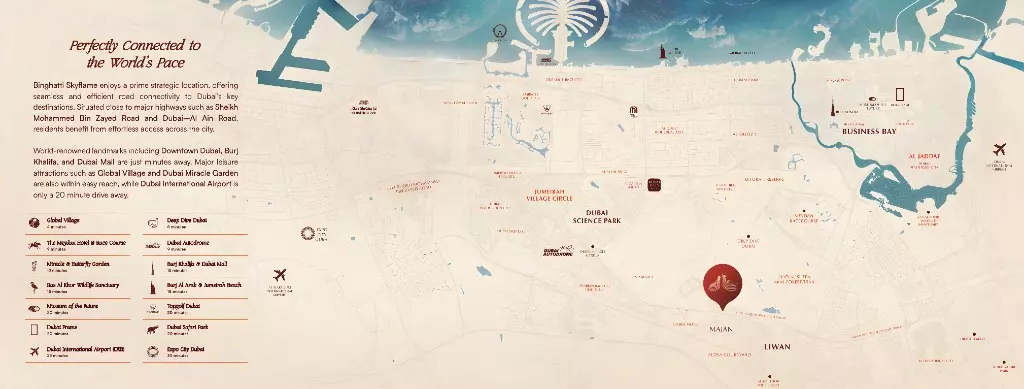 Binghatti Skyflame masterplan