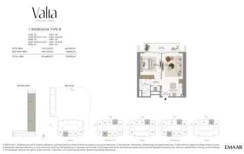 Floor plan, 1 Bed