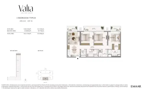 Floor plan, 3 Bed