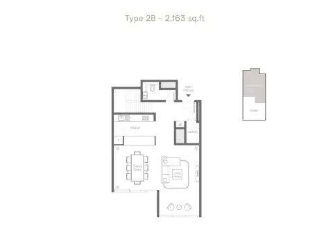 Floor plan, 2 Bed