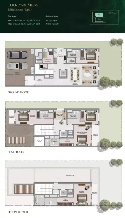 Floor plan, 5 Bed