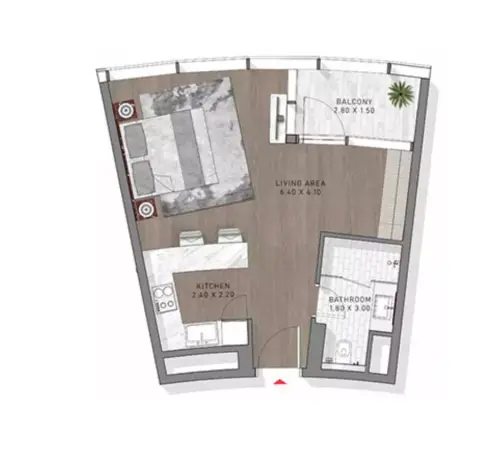 Floor plan, Studio
