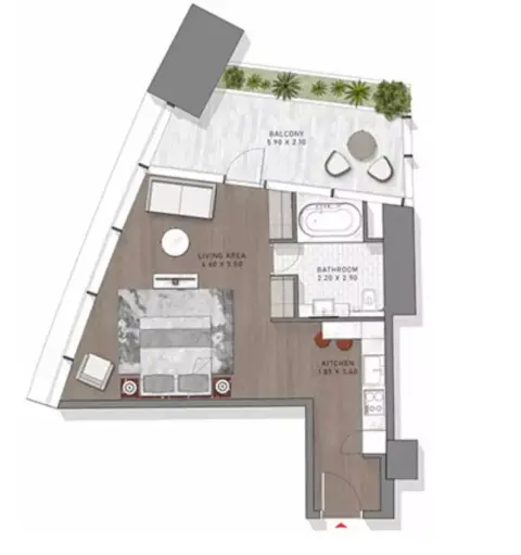 Floor plan, Studio