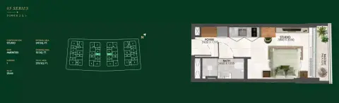 Enchante floor plan, Studio, 273–367 sq ft
