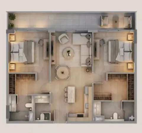 Stories floor plan, 2 Bed, 961 sq ft