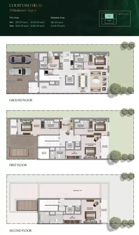 Floor plan, 5 Bed