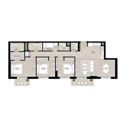 Olbia floor plan, 3 Bed, 1,401 sq ft