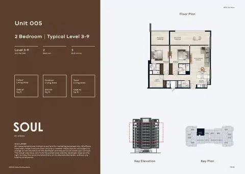 Soul by Vision floor plan, 2 Bed, 1,368–1,403 sq ft