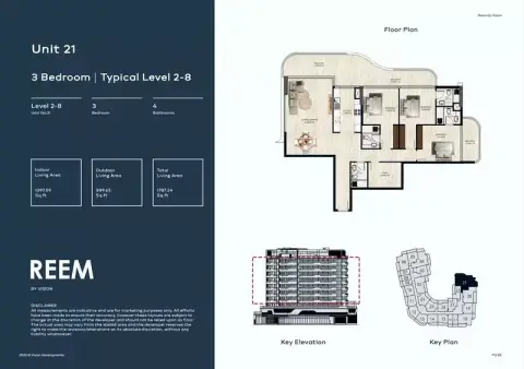 Floor plan, 3 Bed