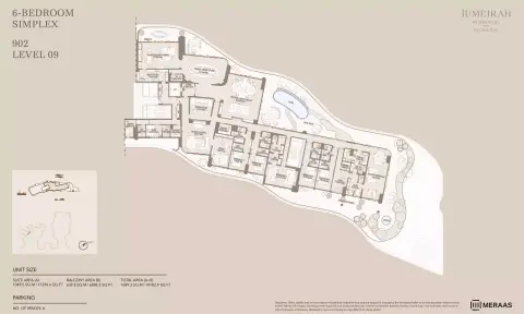 Jumeirah Asora Bay floor plan, 6 Bed, 18,182 sq ft