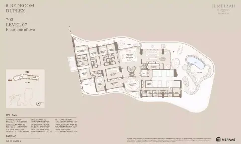 Jumeirah Asora Bay floor plan, 6 Bed, 25,535 sq ft