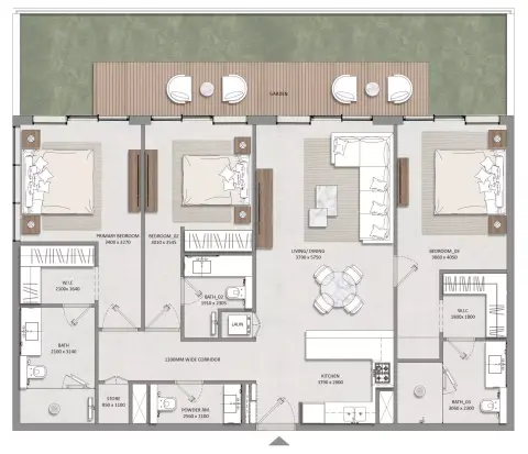Mayfair Vista floor plan, 3 Bed, 1,828 sq ft