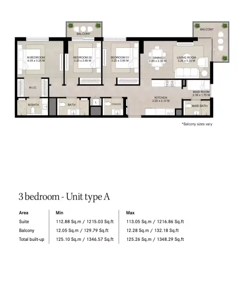 Augusta floor plan, 3 Bed, 1,346 sq ft