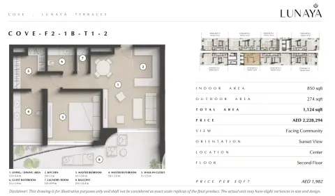 Floor plan, 1 Bed