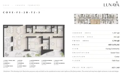 Floor plan, 2 Bed