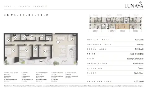 Floor plan, 3 Bed