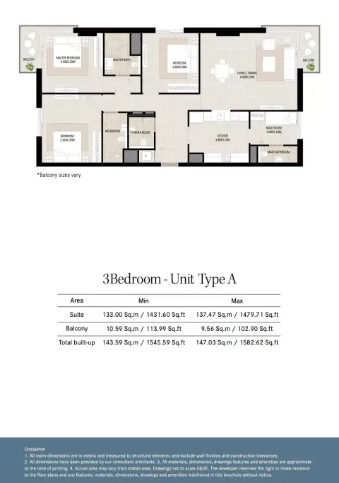 Odessa floor plan, 3 Bed, 1,546–2,010 sq ft