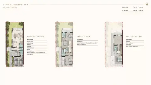 Damac Sun City floor plan, 5 Bed, 3,323 sq ft