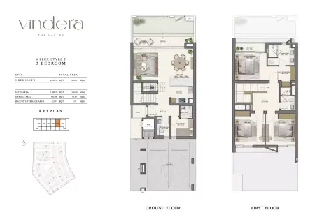 Vindera floor plan, 3 Bed, 2,396–2,406 sq ft
