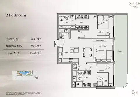 Floor plan, 2 Bed
