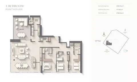 Highgrove floor plan, 3 Bed, 2,786 sq ft
