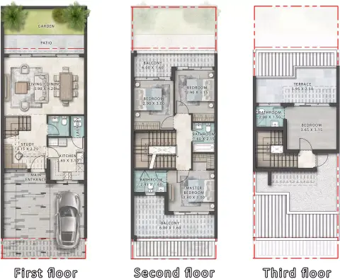 Violet 3 floor plan, 4 Bed, 2,352–2,415 sq ft
