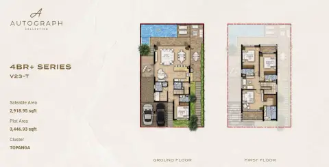 Autograph Collection floor plan, 4 Bed, 2,918–3,511 sq ft