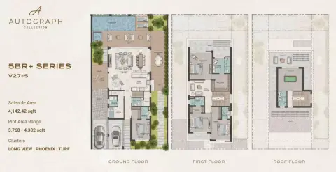 Autograph Collection floor plan, 5 Bed, 4,142–4,489 sq ft
