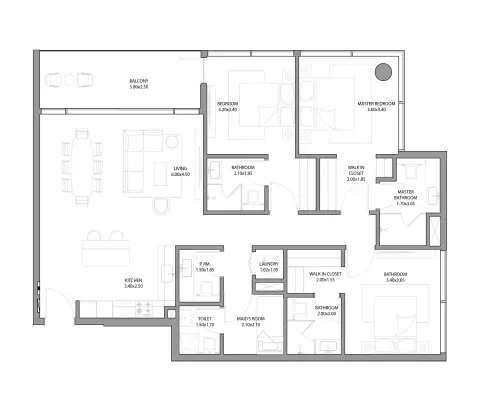 Haven Bay By Metac floor plan, 3 Bed, 1,529–2,407 sq ft