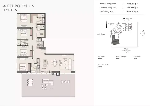 Ellington Claydon House floor plan, 4 Bed, 3,095–3,198 sq ft