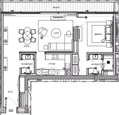 Floor plan, 2 Bed