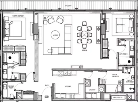 Floor plan, 3 Bed