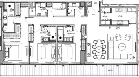 Floor plan, 4 Bed