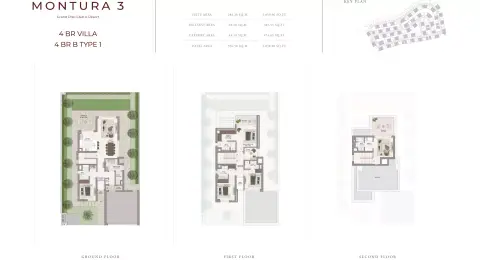 Montura 3 at Grand Polo floor plan, 4 Bed, 3,838–3,842 sq ft