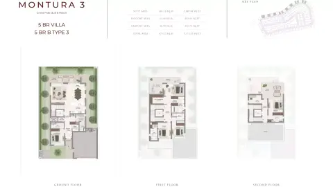 Montura 3 at Grand Polo floor plan, 5 Bed, 5,115–5,157 sq ft