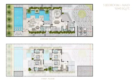 The Farmhouses floor plan, 5 Bed, 5,040 sq ft