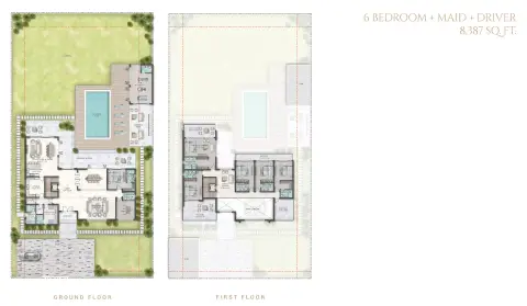 The Farmhouses floor plan, 6 Bed, 8,387 sq ft