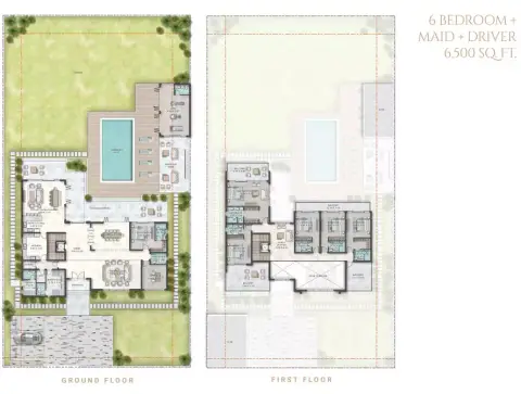 The Farmhouses floor plan, 6 Bed, 6,500 sq ft