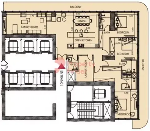 Society House floor plan, 3 Bed, 2,851–7,090 sq ft
