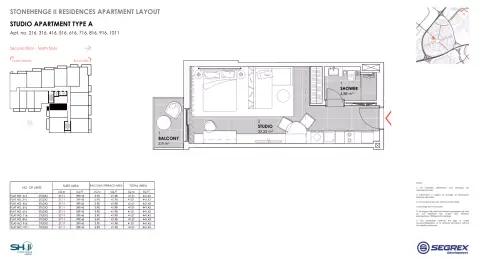 Stonehenge Residences Phase 2 By Segrex floor plan, Studio, 441–683 sq ft