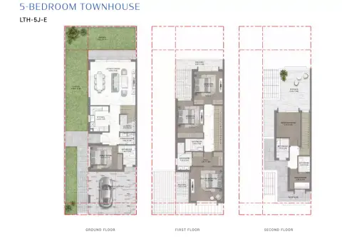 Damac Lagoons - Mykonos floor plan, 5 Bed
