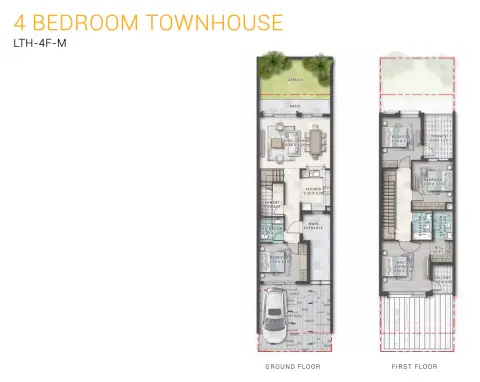 Marbella floor plan, 4 Bed