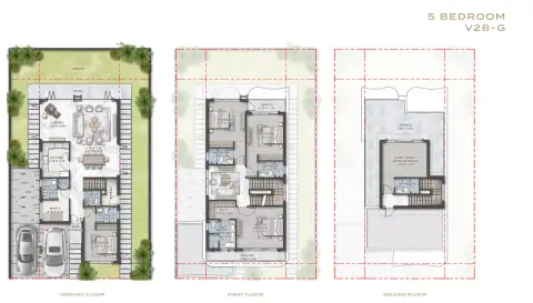 Gems Estates By Damac floor plan, 5 Bed